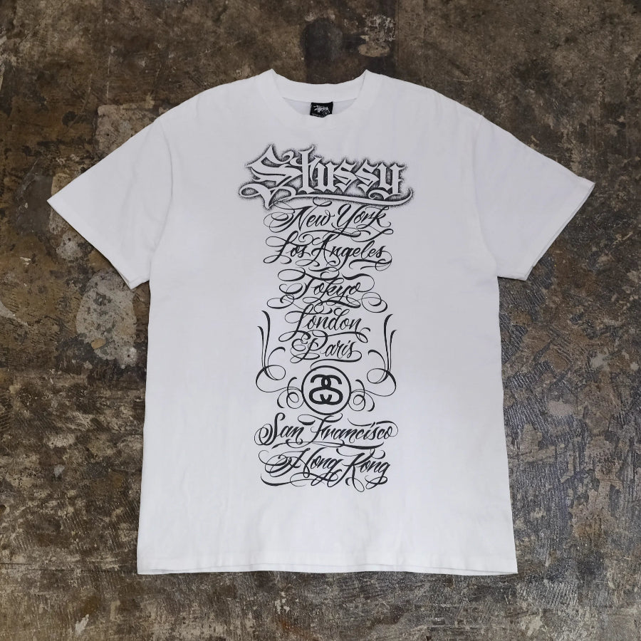 STUSSY MISTER CARTOON T-SHIRT WHITE