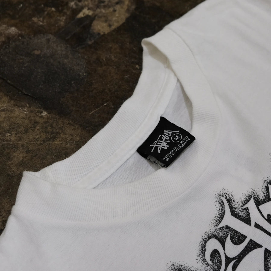 STUSSY MISTER CARTOON T-SHIRT WHITE