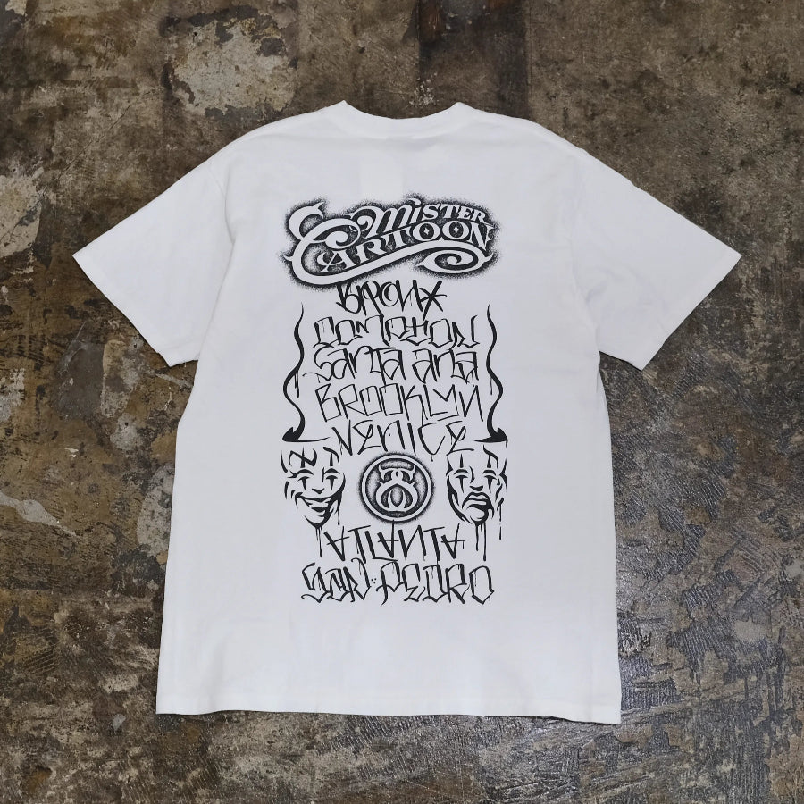 STUSSY MISTER CARTOON T-SHIRT WHITE