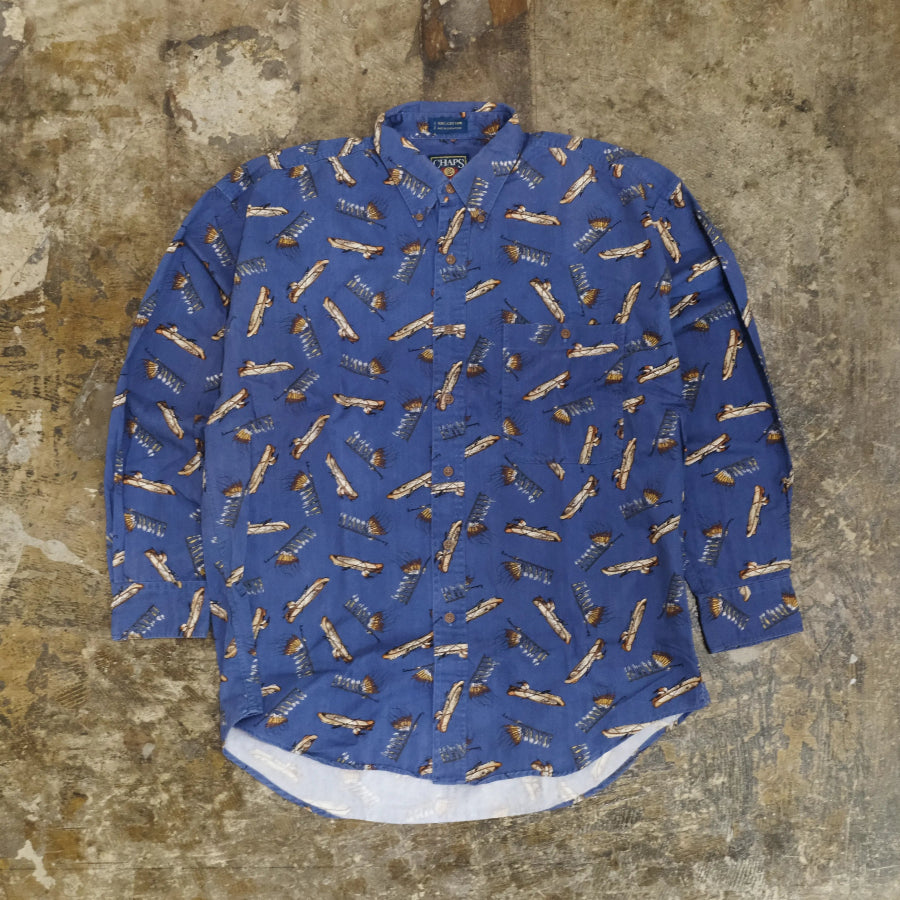 CHAPS RALPH LAUREN BOAT LONG SLEEVE SHIRT NAVY