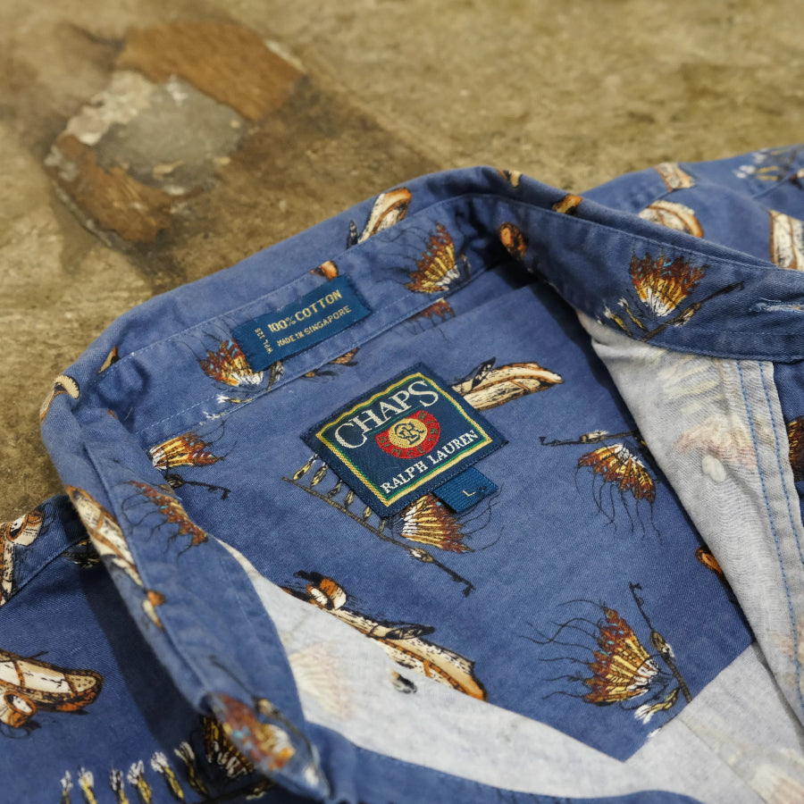 CHAPS RALPH LAUREN BOAT LONG SLEEVE SHIRT NAVY