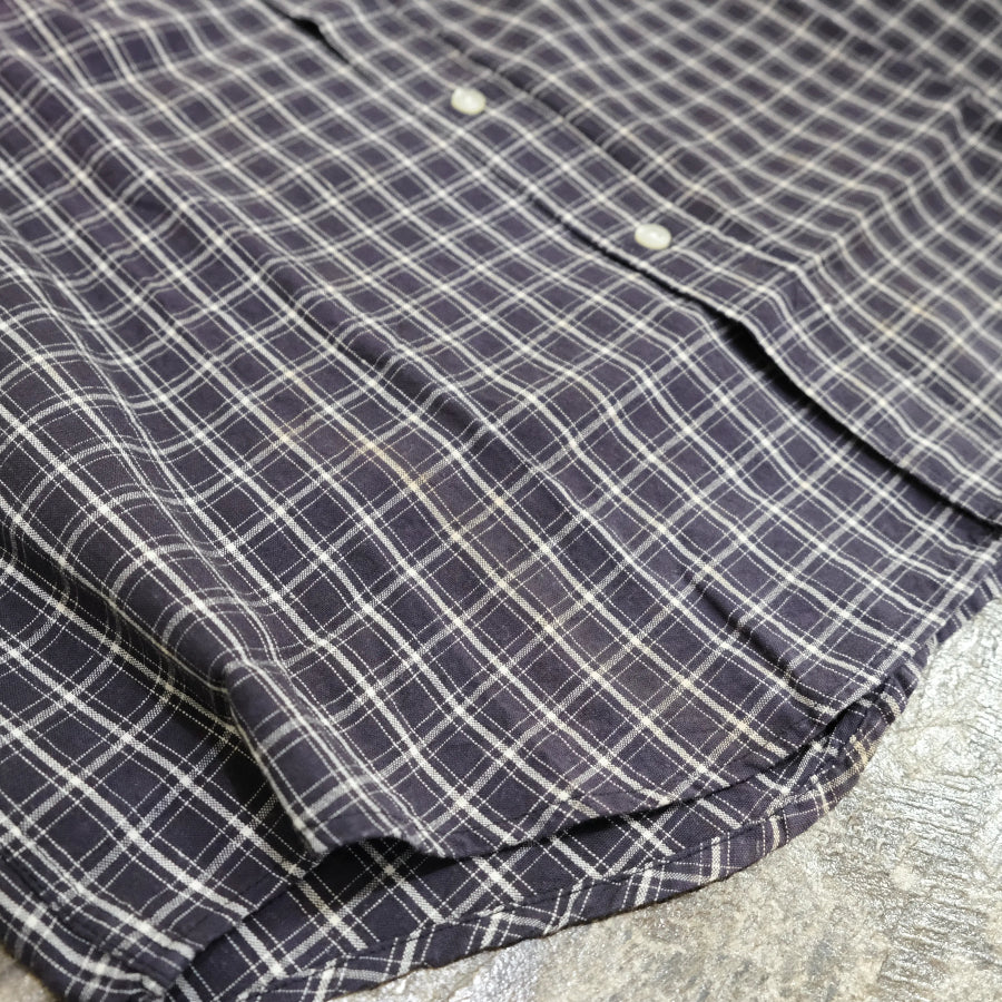 RALPH LAUREN CHECK LONG SLEEVE SHIRT BLACK