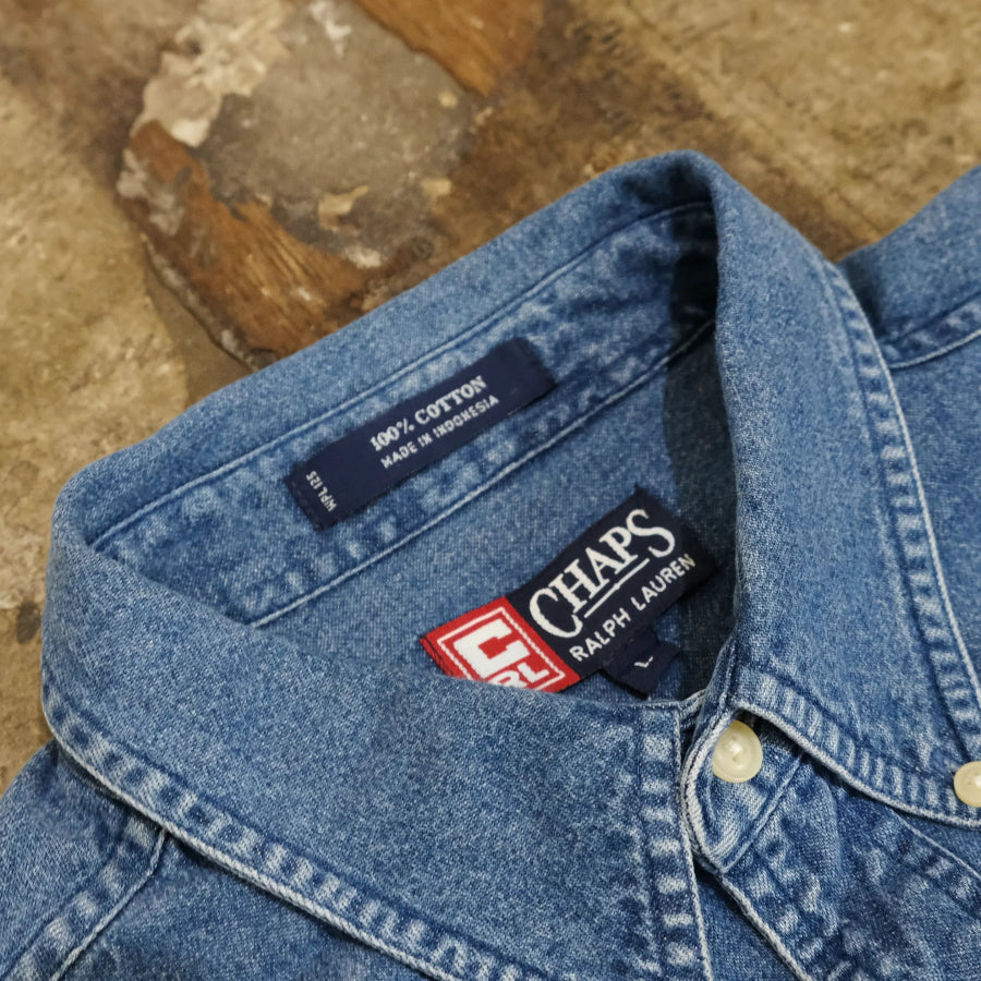 CHAPS RALPH LAUREN DENIM LONG SLEEVE SHIRT INDIGO
