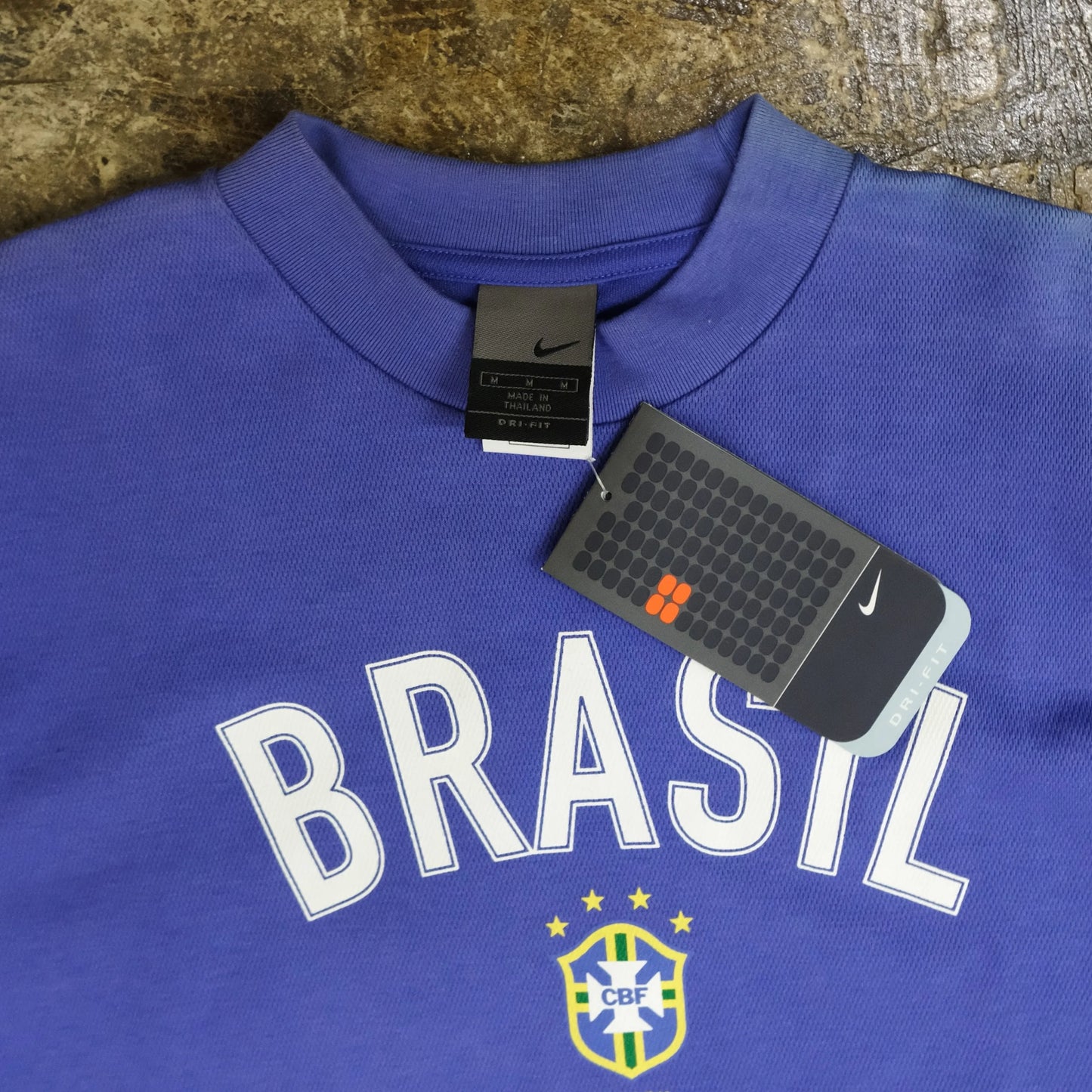 VINTAGE NIKE SOCCER T-SHIRT BRASIL RONALDO 9 PURPLE