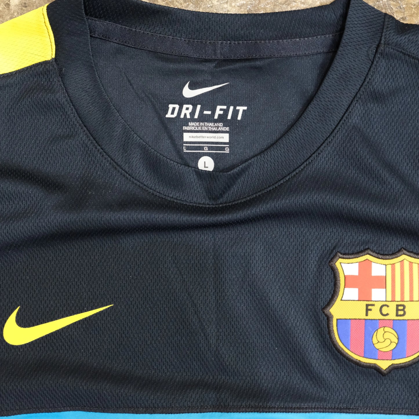 NIKE FC BARCELONA SOCCER JERSEY 2012 BLUE
