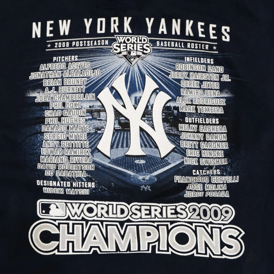 MAJESTIC NY YANKEES 2009 WORLD SERIES CHAMPION T-SHIRT NAVY