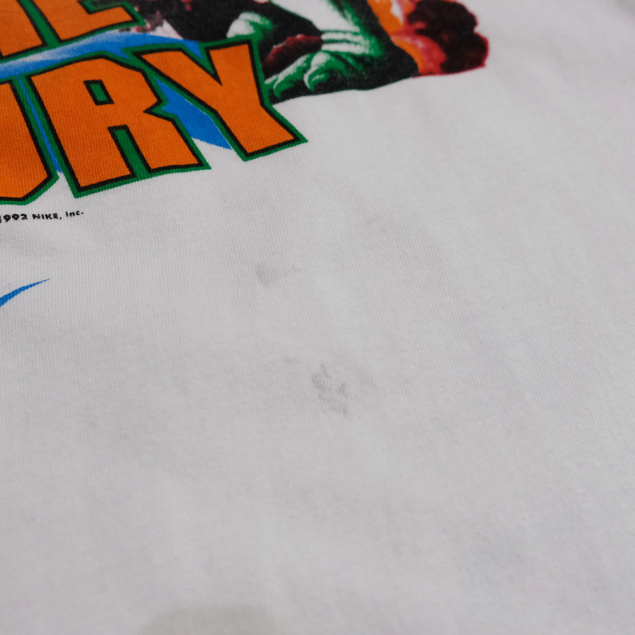 VINTAGE NIKE 1992 GODZILLA VS CHARLES BARKLEY T-SHIRT WHITE
