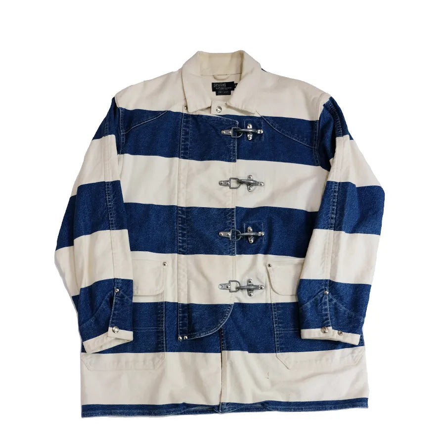 VINTAGE POLO RALPH LAUREN DENIM BORDER FIREMAN JACKET
