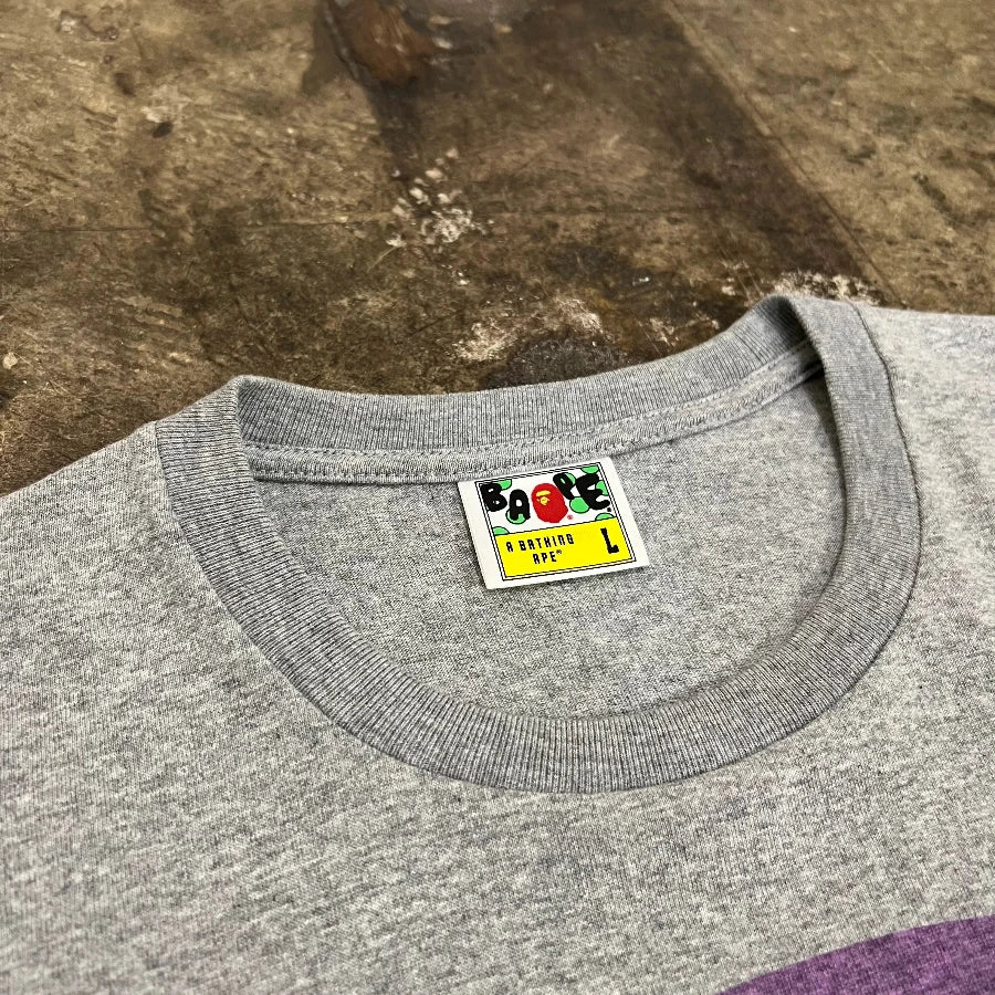 BAPE PIGMENT TIE DYE BIG BUSY WORKS T-SHIRT GREY