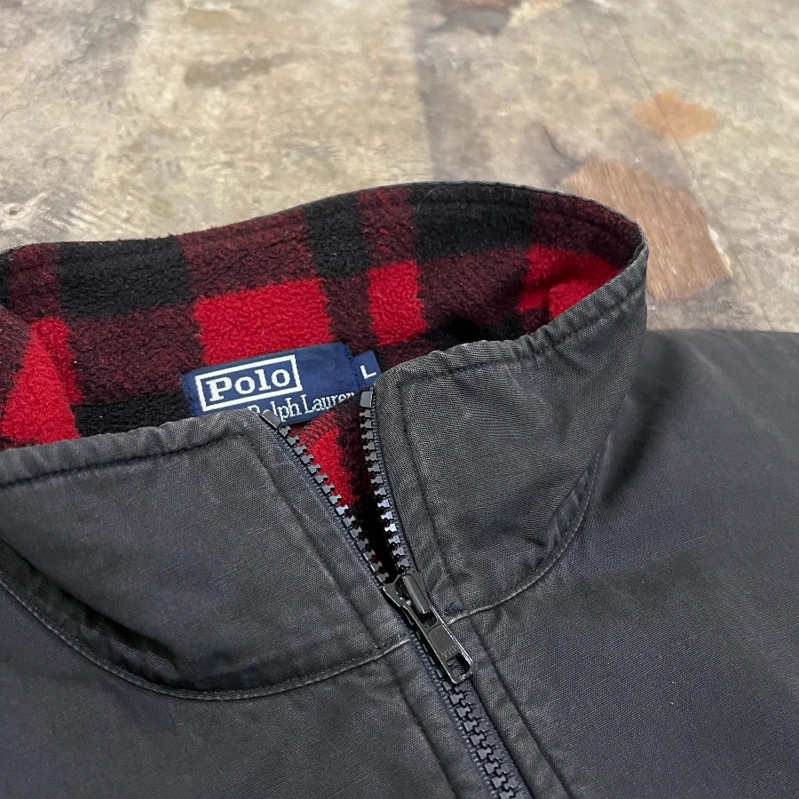 POLO RALPH LAUREN POLO SPORTSMAN CHECK FLEECE JACKET RED
