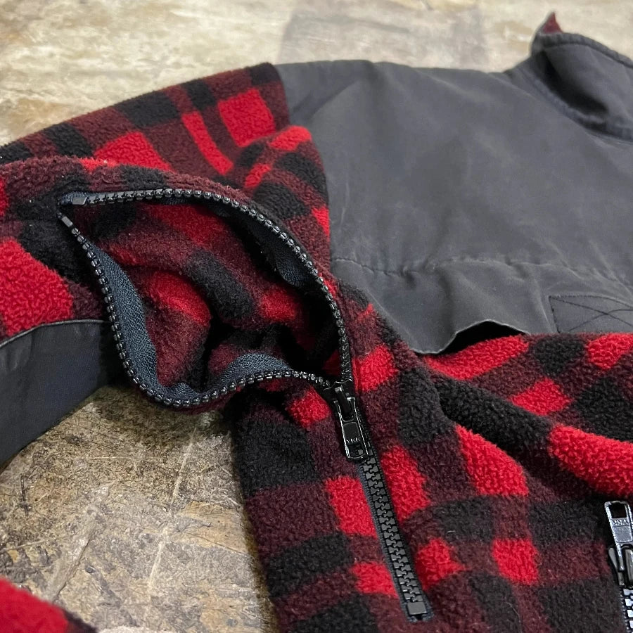 POLO RALPH LAUREN POLO SPORTSMAN CHECK FLEECE JACKET RED