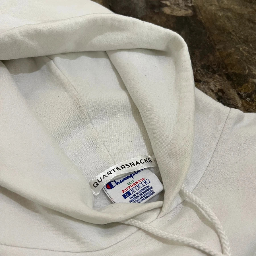 QUARTER SNACKS CHAMPION SNACKSMAN HOODY WHITE