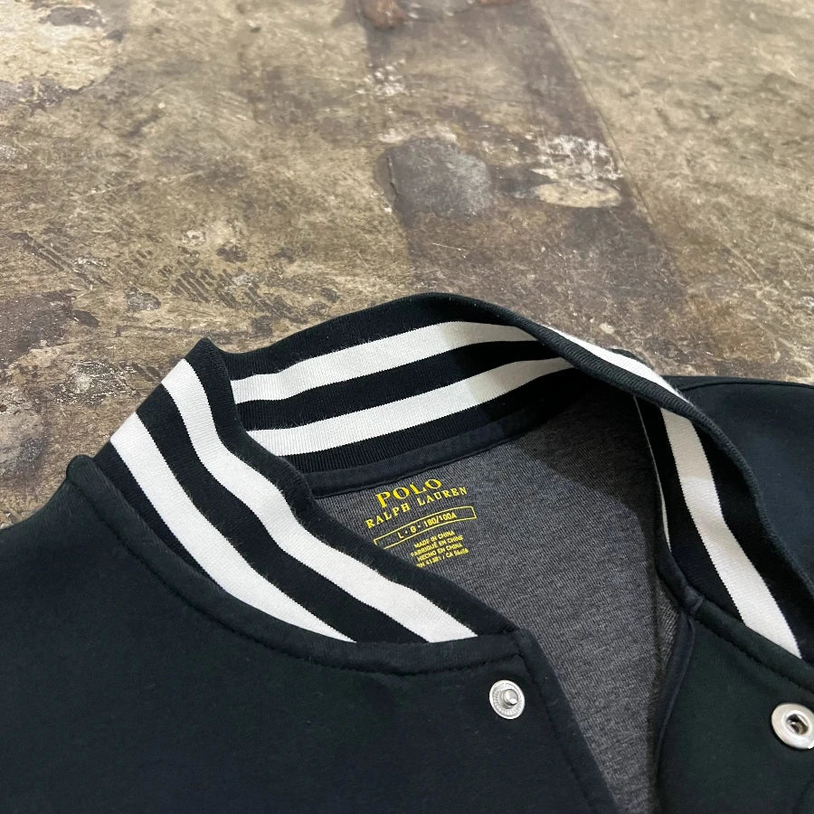 POLO RALPH LAUREN P WING STADIUM JACKET BLACK RED