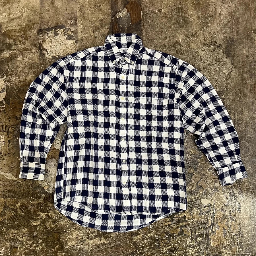 GAP '90 LONG SLEEVE CHECK SHIRT NAVY