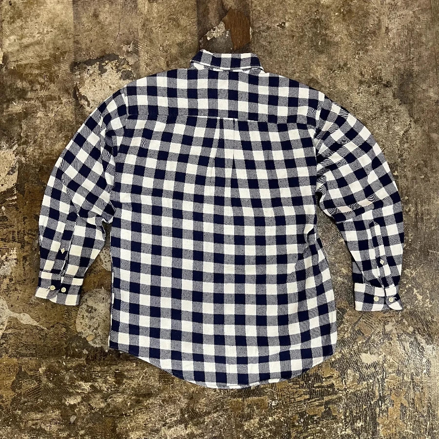 GAP '90 LONG SLEEVE CHECK SHIRT NAVY