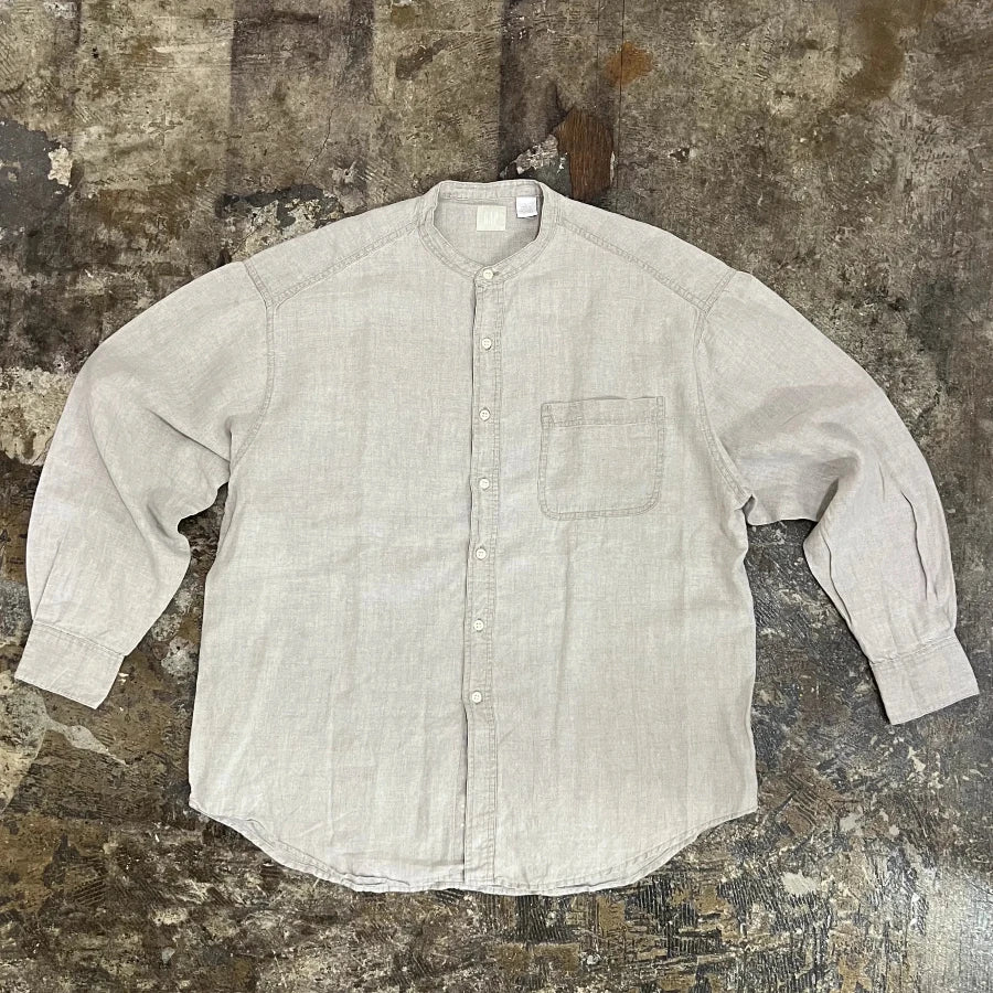 GAP '00 NO COLLAR SHIRT NATURAL