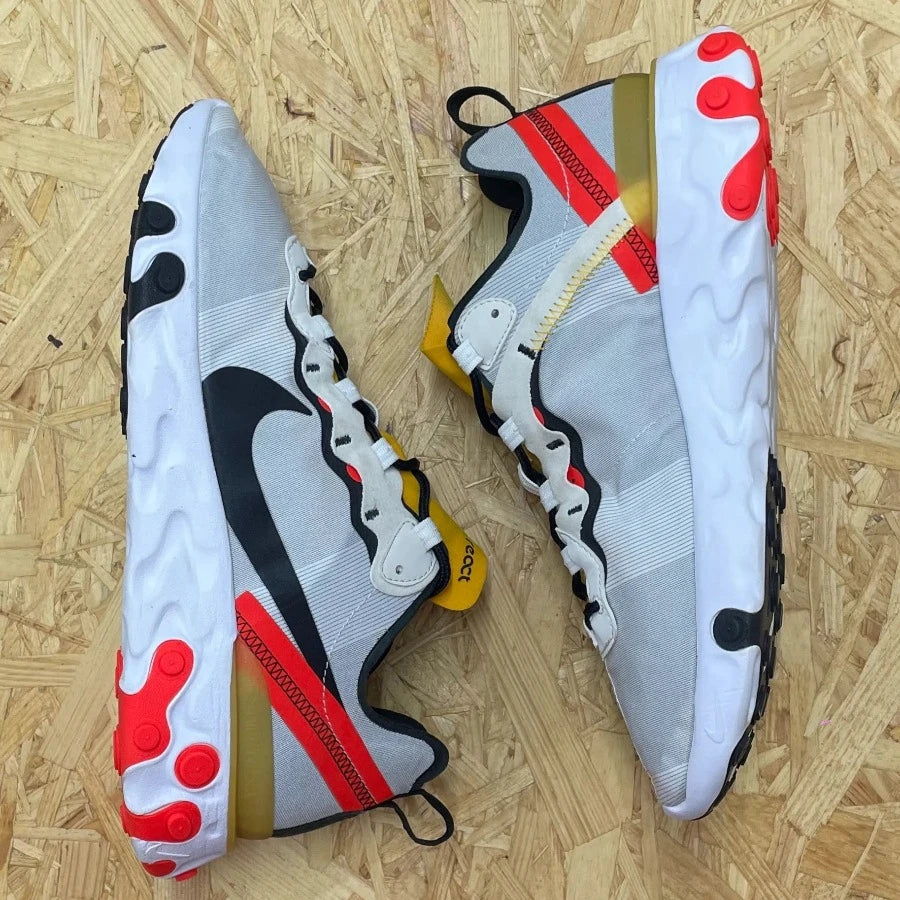 NIKE REACT ELEMENT 55 "WHITE BLACK CRIMSON GOLD" (20240227005)