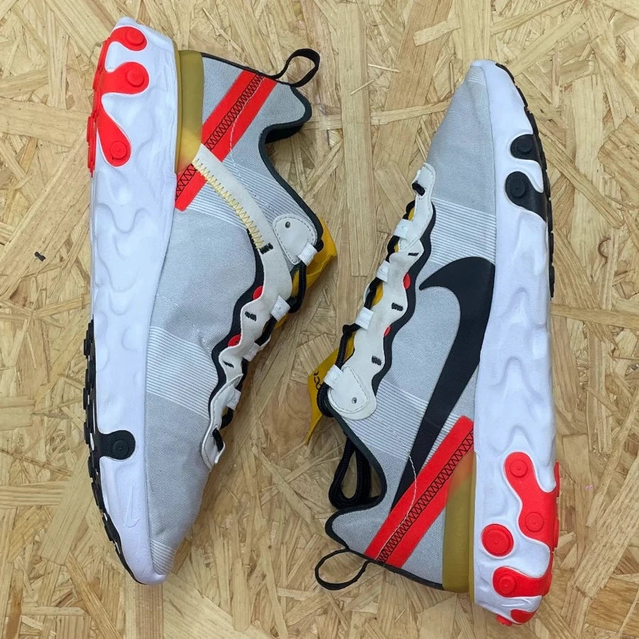 NIKE REACT ELEMENT 55 "WHITE BLACK CRIMSON GOLD" (20240227005)