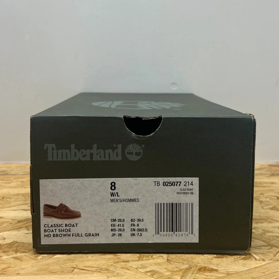 CLASSIC BOAT SHOES MEDIUM BROWN FULL GRAIN (20240207018)