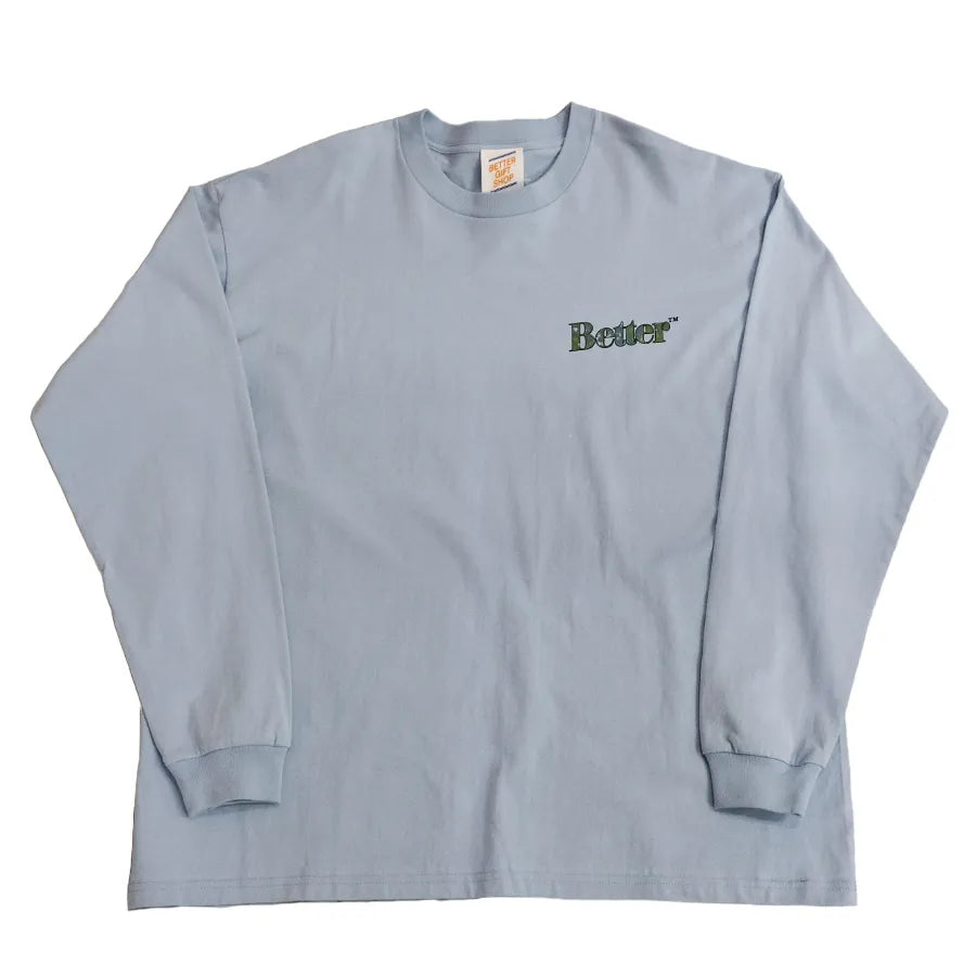 BETTER GIFT SHOP MICRO LOGO HEAT REACTIVE LONG SLEEVE T-SHIRT LIGHT BLUE