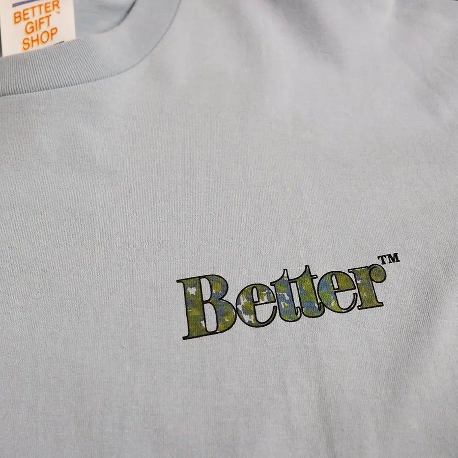 BETTER GIFT SHOP MICRO LOGO HEAT REACTIVE LONG SLEEVE T-SHIRT LIGHT BLUE