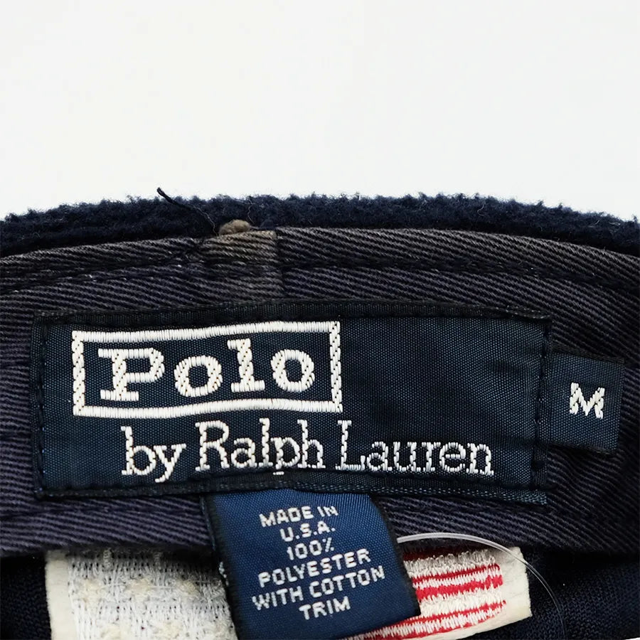 POLO RALPH LAUREN USA FLAG FLEECE HAT NAVY BLUE