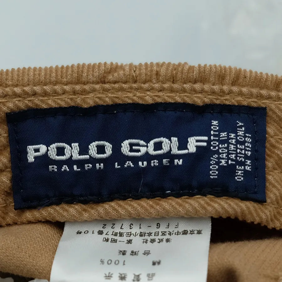 POLO GOLF RALPH LAUREN CORDUROY HAT BROWN