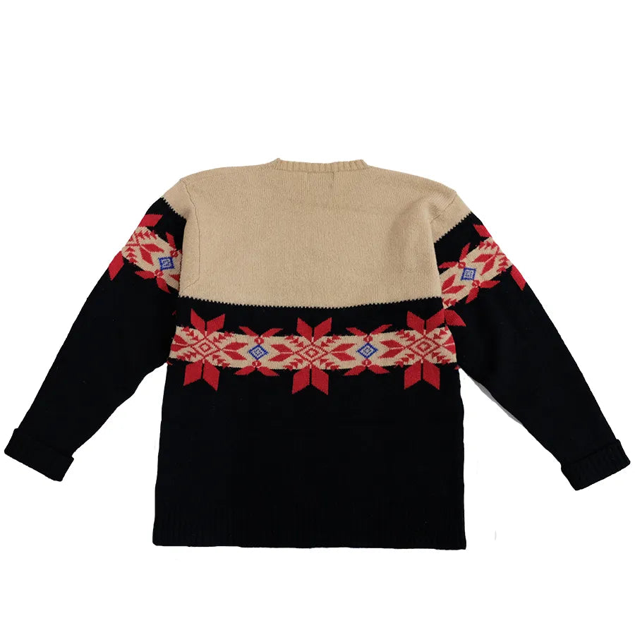 VINTAGE POLO RALPH LAUREN SNOW BEACH WOOL KNITTED SWEATER