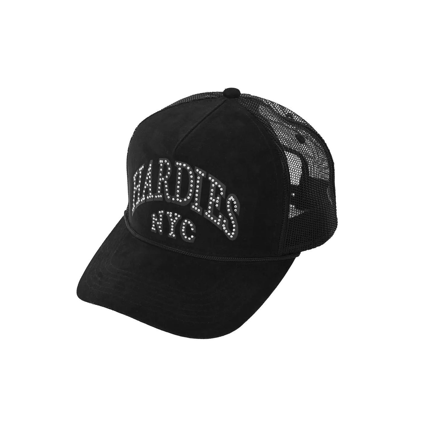 HARDIES HARDWEAR CURVE TRUCKER HATS SUEDE BLACK