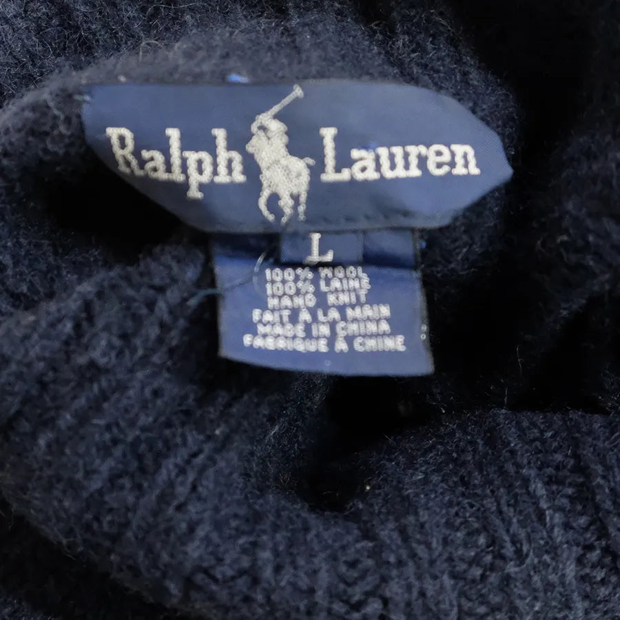 VINTAGE POLO RALPH LAUREN CREST WOOL TURTLENECK SWEATER