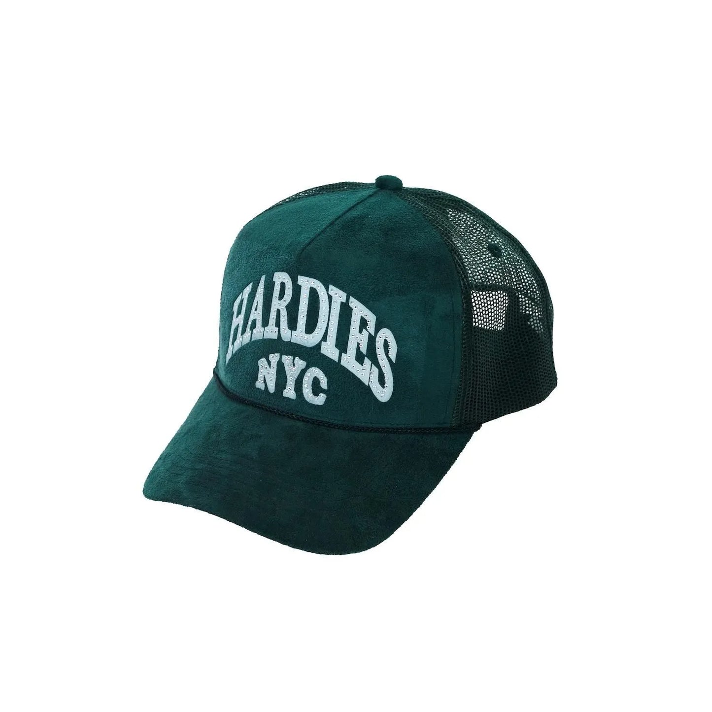 HARDIES HARDWEAR CURVE TRUCKER HATS SUEDE GREEN