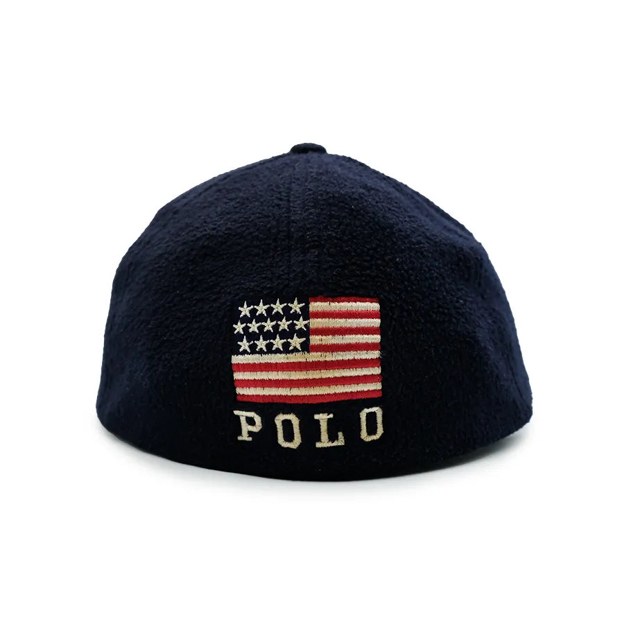 POLO RALPH LAUREN USA FLAG FLEECE HAT NAVY BLUE