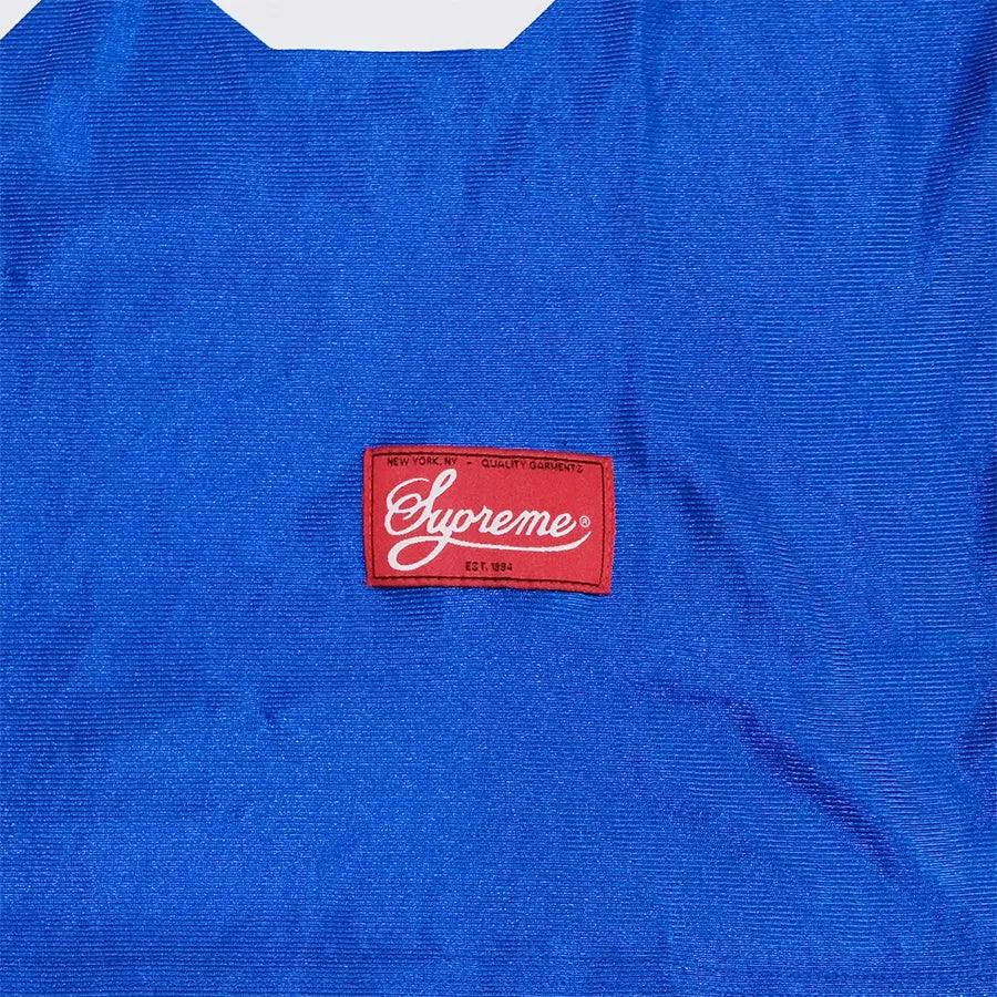 2014 SS SUPREME PLAYBOY FOOTBALL JERSEY BLUE WHITE