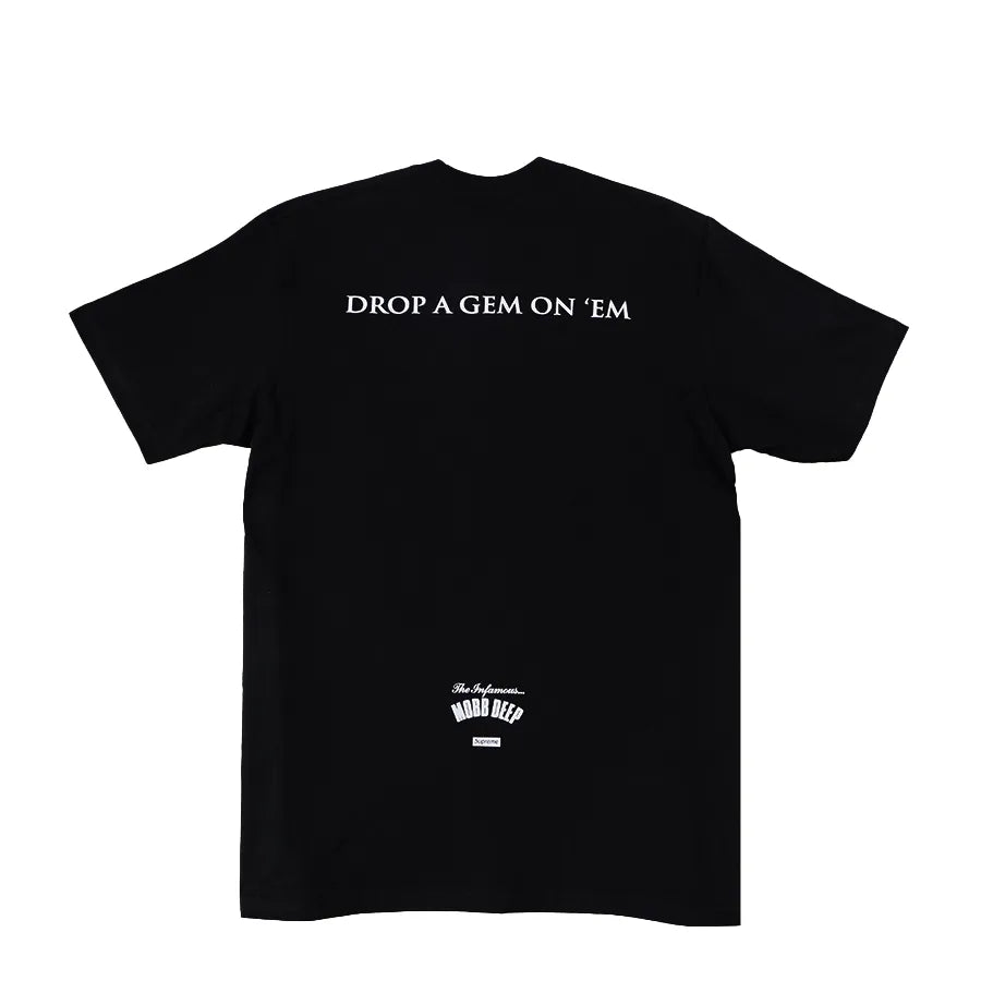 SUPREME MOBBE DEEP DRAGON DROP A GEM ON 'EM T-SHIRT BLACK SS23