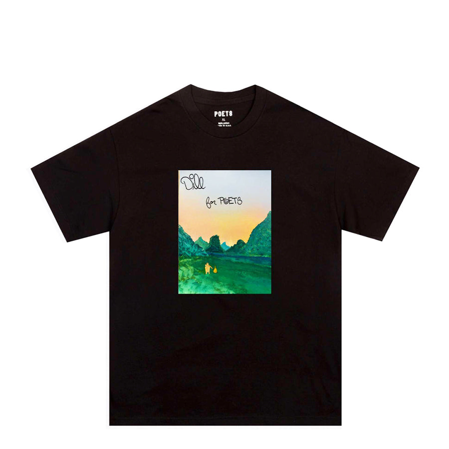 DILL FOR POETS DTG T SHIRT - BLACK