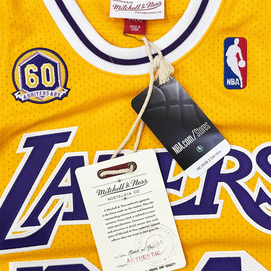 MITCHELL & NESS AUTHENTIC KOBE LA LAKERS JERSEY 2007-08 60TH ANNIVERSARY