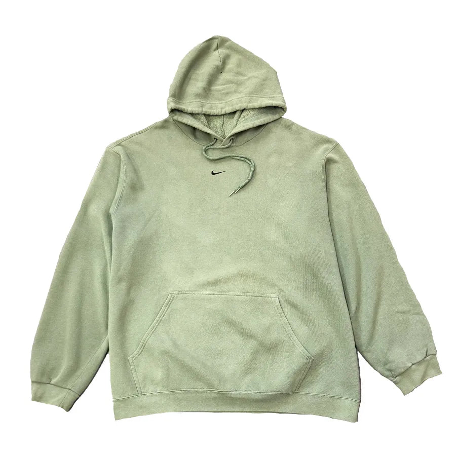 VINTAGE NIKE CENTER SWOOSH LOGO HOODIE PISTACHIO GREEN
