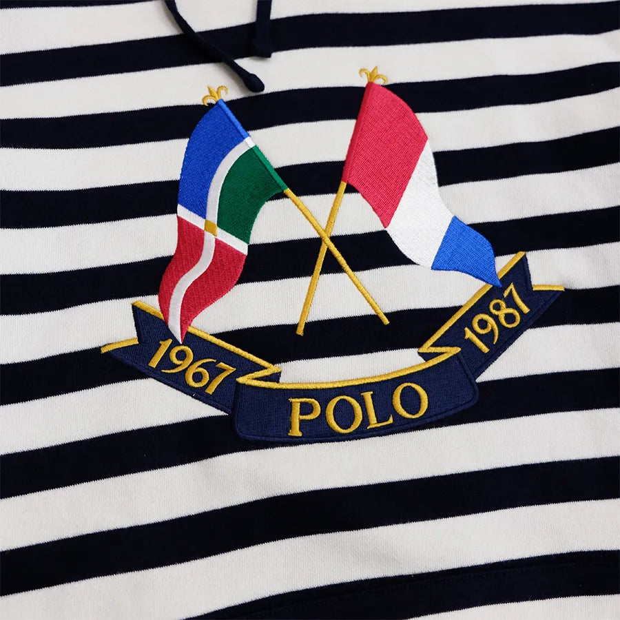 POLO RALPH LAUREN CROSS FLAGS HOODIE SWEATSHIRT