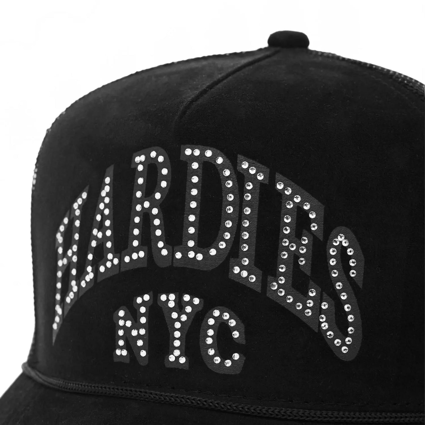 HARDIES HARDWEAR CURVE TRUCKER HATS SUEDE BLACK