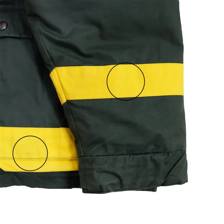 VINTAGE POLO COUNTRY RALPH LAUREN DOWN PUFFER JACKET RED GREEN YELLOW STRIPE