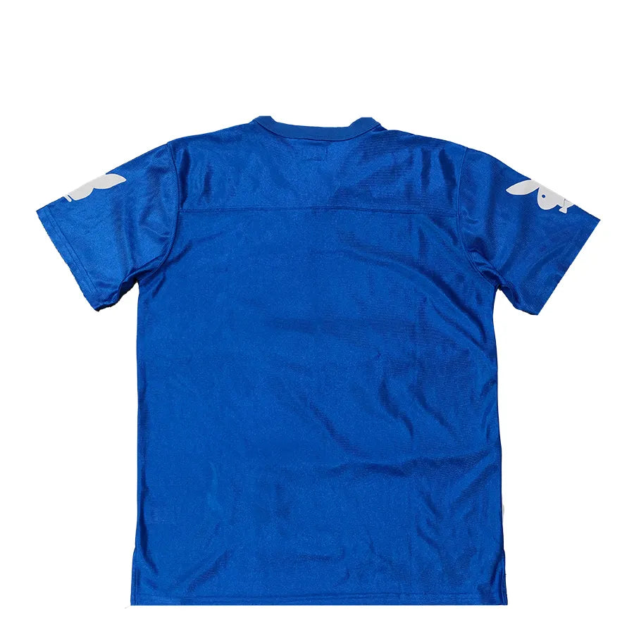 2014 SS SUPREME PLAYBOY FOOTBALL JERSEY BLUE WHITE