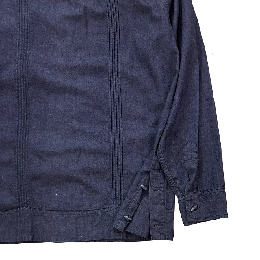 VINTAGE POLO RALPH LAUREN CUBAN COLLAR SHIRT NAVY