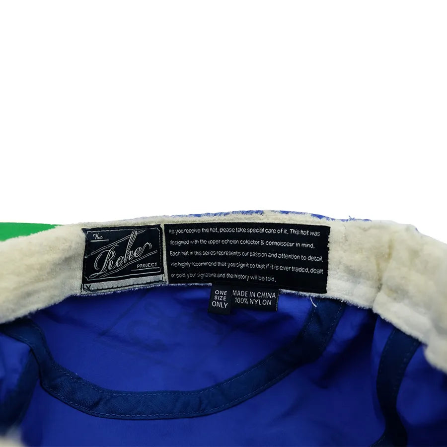 THE ROHE PROJECT RACING CYCLE PRL1 POLO HAT BLUE GREEN RED YELLOW