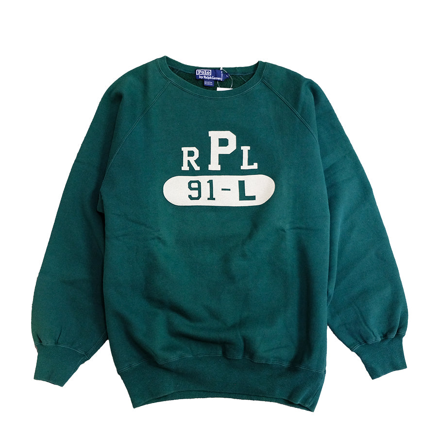 VINTAGE POLO RALPH LAUREN RPL 91 SWEATSHIRT GREEN