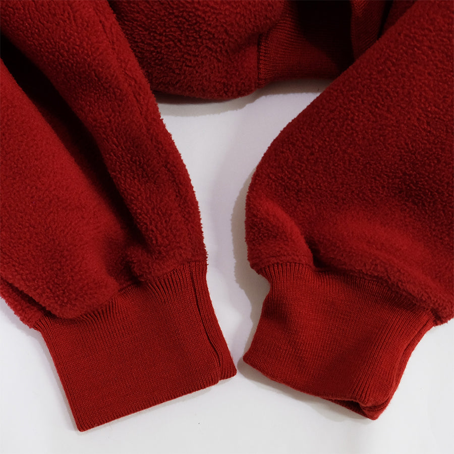 POLO RALPH LAUREN USA PULLOVER ZIP FLEECE RED BLACK