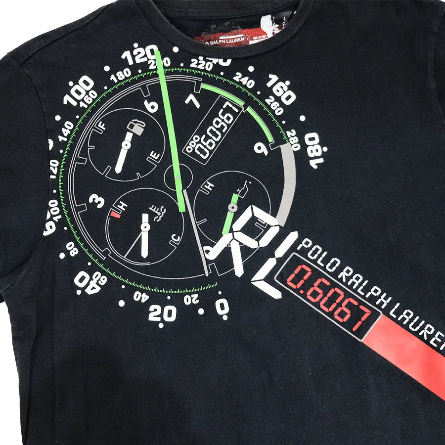 POLO RACING TACHYMETER T-SHIRT BLACK