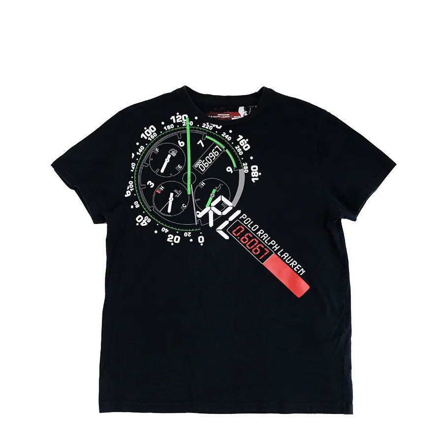 POLO RACING TACHYMETER T-SHIRT BLACK