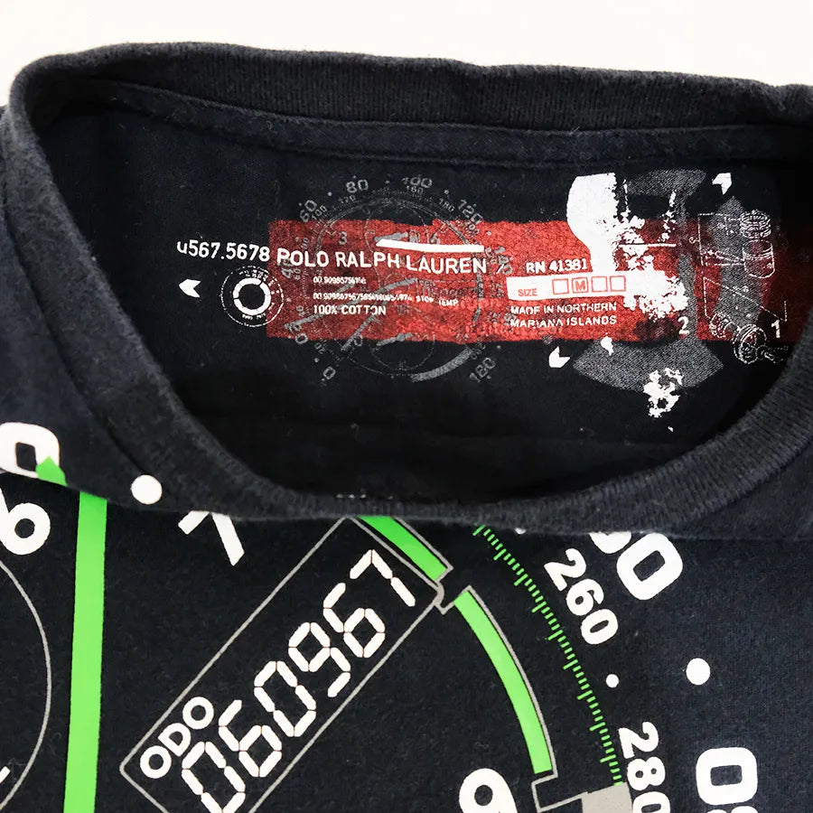 POLO RACING TACHYMETER T-SHIRT BLACK