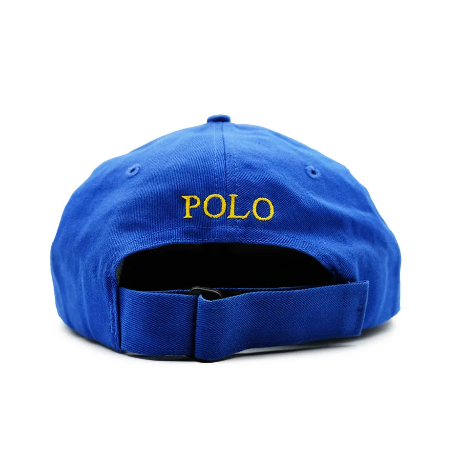 POLO SPORT USA SPELL OUT STRAP BACK HAT BLUE/YELLOW