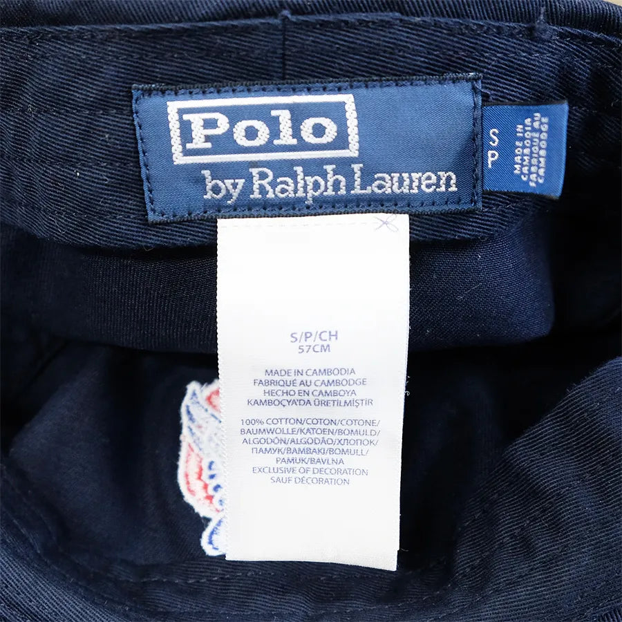 POLO RALPH LAUREN P WING LONG BILL TWILL HAT NAVY